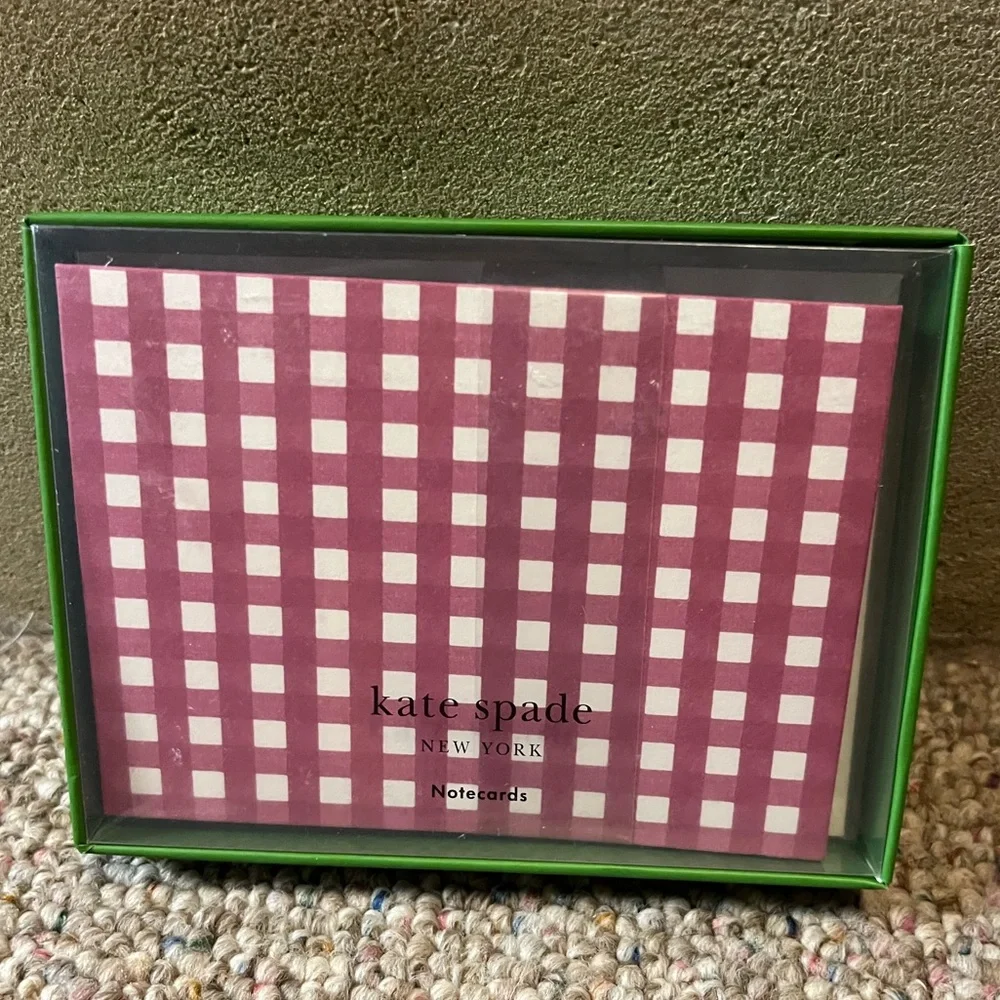 🆕 Kate Spade Gingham Note Cards